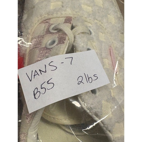 Vans Era Sneakers Chenille Check Women Size 7 Pink White New‎